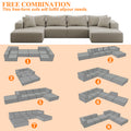 Oversized Sponge Cloud Sofa,Modern Upholstered Sectional Sofa Couch Set,Modular 162