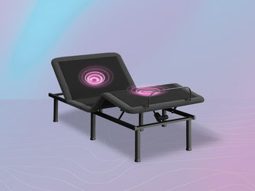 Goodvibesleep Immersive Sound Adjustable Base, Twin Xl Size Twin Xl Gray Metal Waterproof Fabric