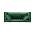 Mirod Comfy 3 Seat Sofa With Metal Legs, Modern For Living Room And Study Emerald Velvet 3 Seat