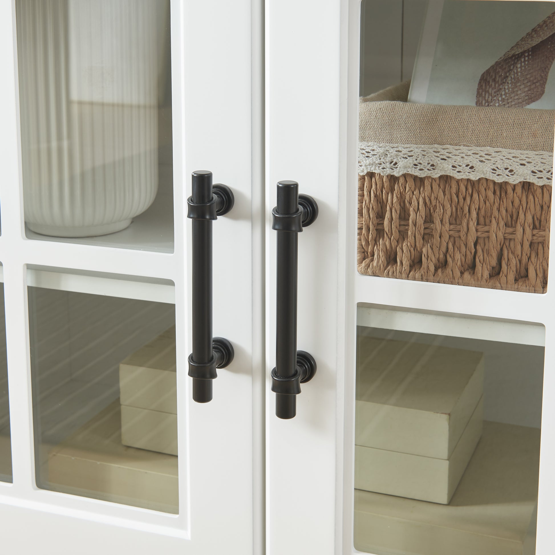 Buffet Table Sideboard With 4 Doors White Adjustabel Shelves Mdf