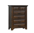 Verna Brown 6 Drawer Chest Brown Engineered Wood