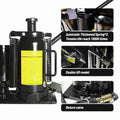 Air Hydraulic Bottle Jack, 20 Ton 40000 Lbs Bottle Jack, 10.23 20.07 Inch Lifting Range, Manual Handle And Air Pump, For Car, Pickup, Truck, Rv, Auto Repair, Industrial Engineering Black Steel