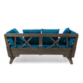 Ottavio Sofa Daybed Grey Grey Teal Wood Waterproof Fabric