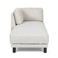 Chaise Lounge Beige Fabric