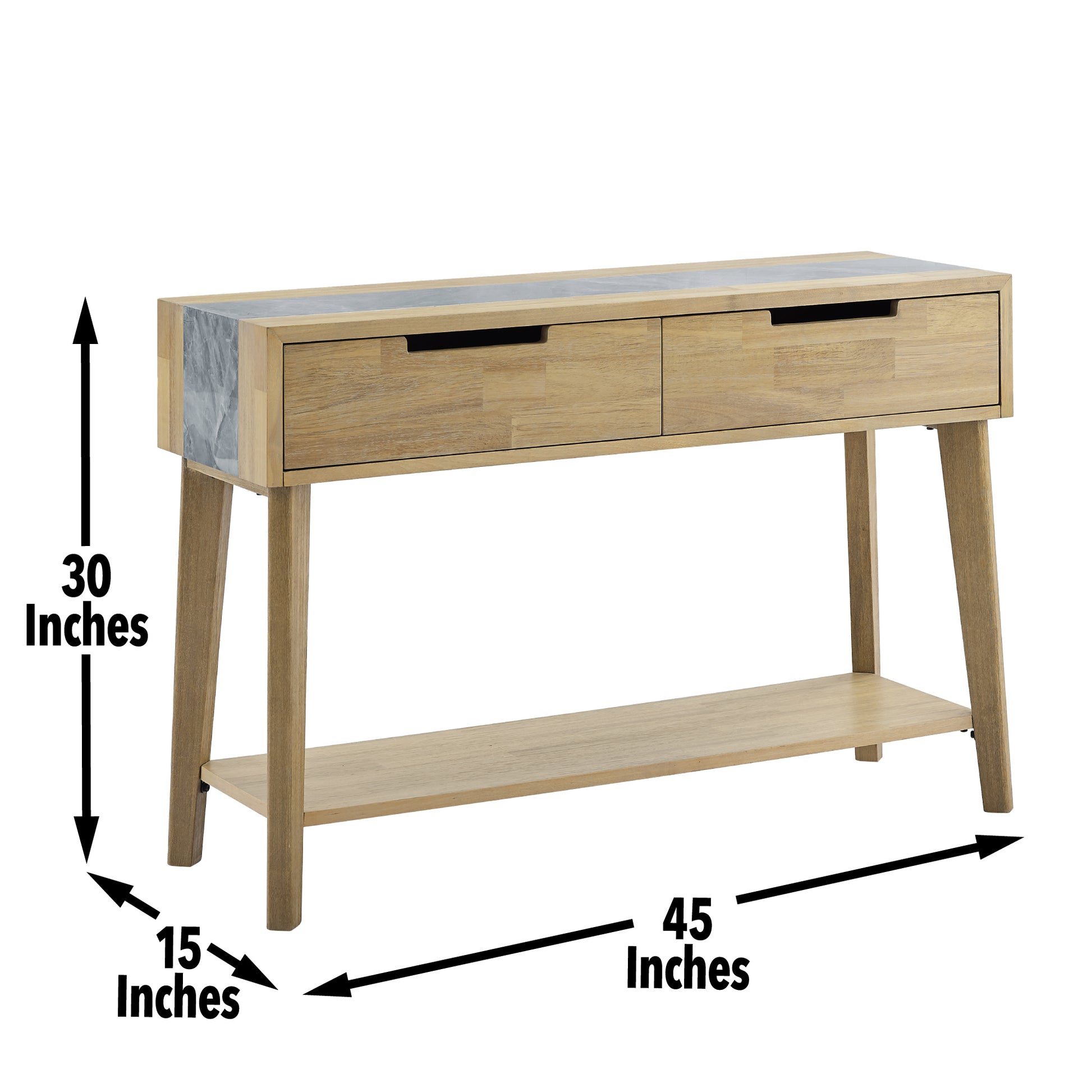 Calgary Sintered Stone Sofa Table Brown Brown Wood