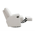 Tucker Swivel Recliner In Cream Boucle Cream Fabric