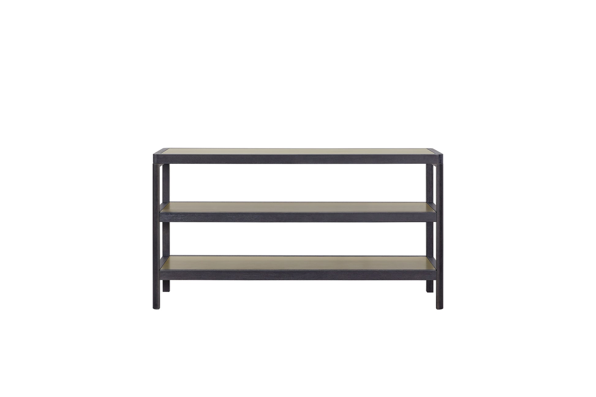 Console Table W Metal Insets Black Mdf Metal