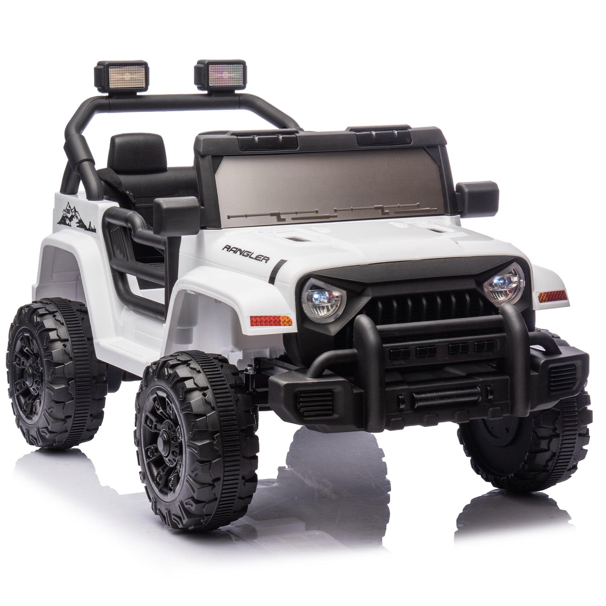 12V Kids Ride On Electric Car W Parents Control,Dual Drive, Four Wheel Suspension,With Music,Bluetooth,Mp3,Usb,With Headlights, Steering Wheel Quick Release,Slow Start For Kids Aged 2 4. Tan