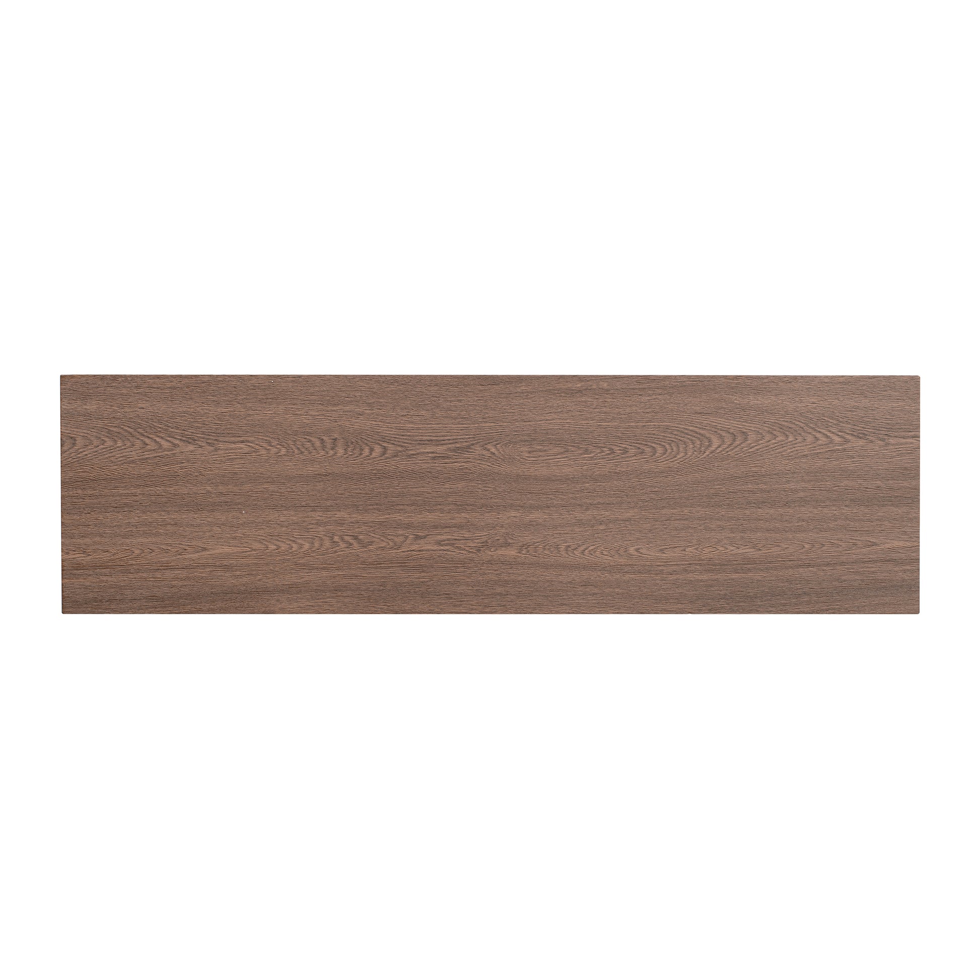 Rustic Industrial Design Demilune Shape Textured Metal Distressed Wood Console Table Dark Brown Dark Brown Mdf