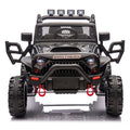 24V Kids Ride On 400W Electric Toy Car W Parents Control,Four Wheel Suspension,Front And Rear Led Searchlight,With Bluetooth,Mp3,Usb,Music,Volume Adjustment,Light Control And Power Display For Kids 3 Black Polypropylene