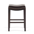 Tiffin Studded Counterstool Set Of 2 Brown Pu