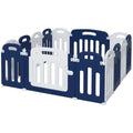 Qaba Baby Playpen, 14 Panels Sturdy Safety Play Yard For Babies And Toddlers, 57