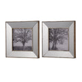 S 2 Vintage Silver Reflective Picture Frames, 15X15