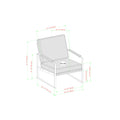 Contemporary Square Metal Frame Accent Chair Indigo Blue Black Blue Steel