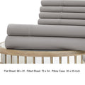 Forli 6 Piece Microfiber Full Sheet Set With Nano Technology The Urban Port, Gray Gray Microfiber