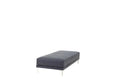 Modern Ink Blue Large Ottoman Metal Legs 1Pc Cocktail Ottoman Living Room Blue Faux Leather Primary Living Space Blue Contemporary,Modern Rectangle Bonded Leather