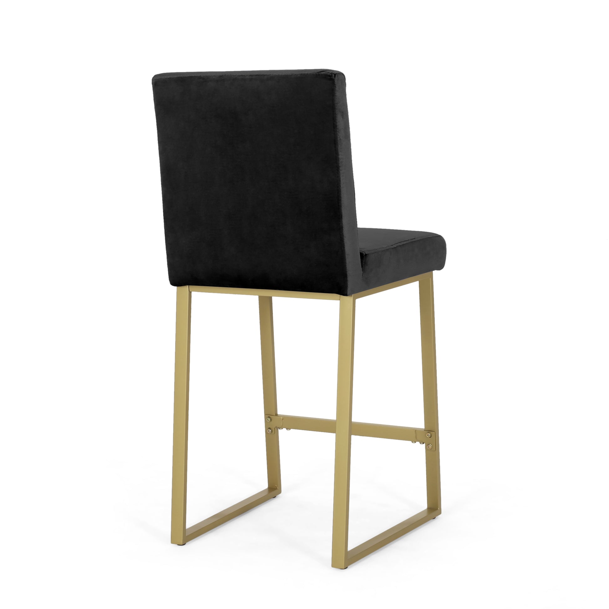 Barstool Set Of 2 Pcs Black Velvet