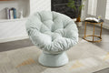 Oversized Swivel Accent Chair, 360 Swivel Barrel Chair, Papasan Chair For Living Room Bedroom Light Blue Chenille