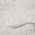 Oversized Quilted Throw With Soped Edges White 60X72