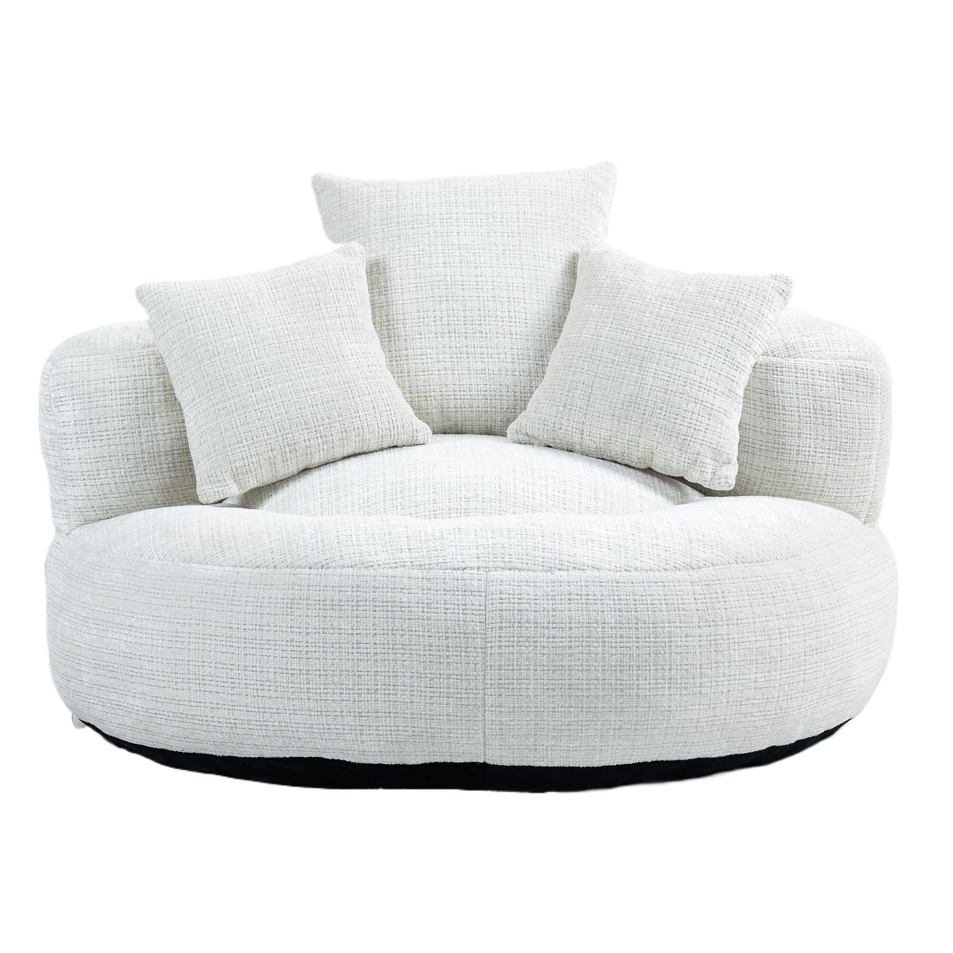 Coolmore Lazy Sofa Durable Comfort Lounger High Back Bean Bag Chair Couch With Three Pillows For Adults And Kids, Indoor & Outdoor, Single Gaming Sofa Chair For Bedroom,Office Beige Chenille Beige Foam Chenille 1 Seat