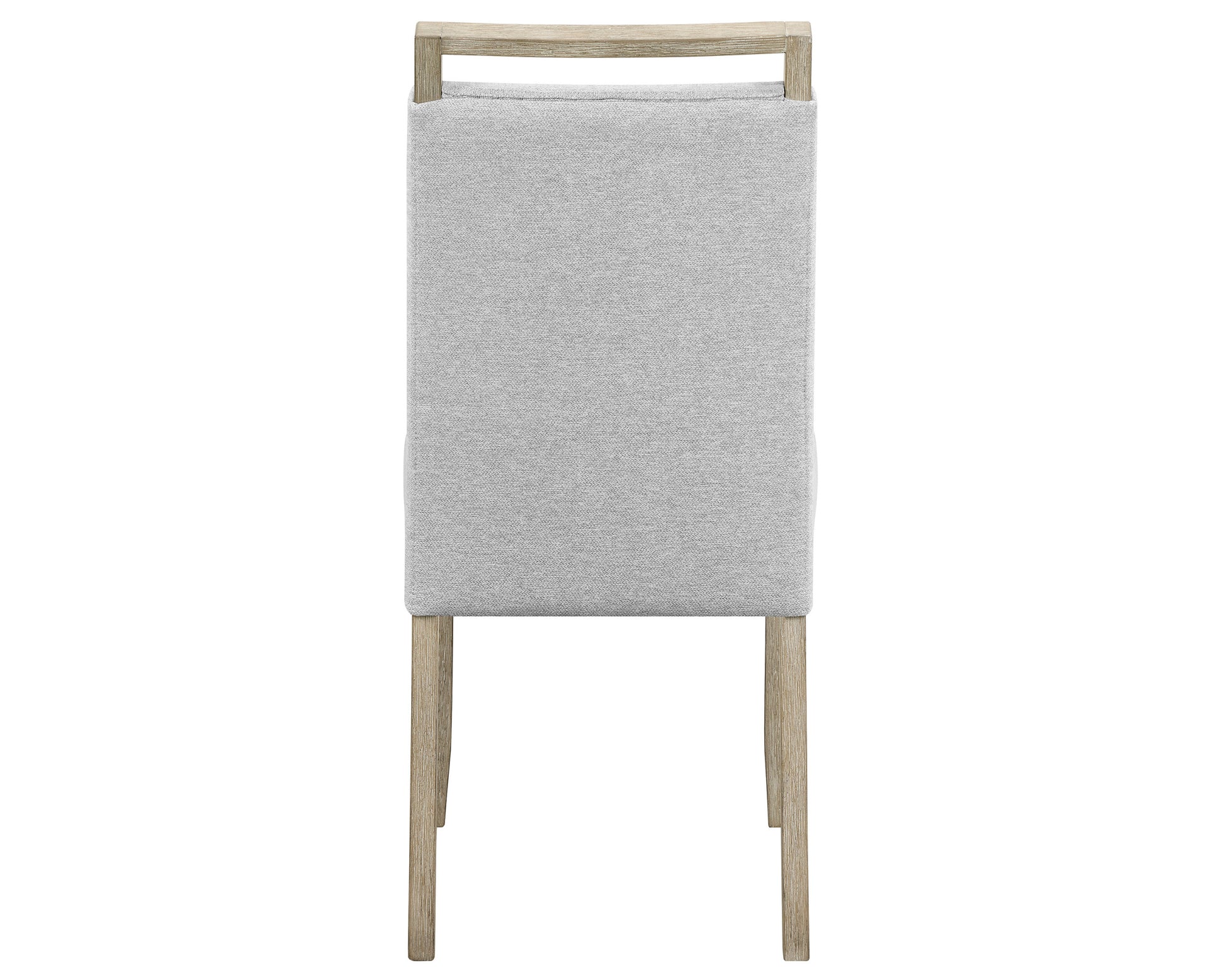 Contemporary Full Back Upholstered Dining Side Chair 2Pc Set Gray Standard Height Dining Room Wooden Furniture Gray Contemporary Side Chair Wood