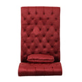 Tufted Chaise Lounge Garnet Velvet