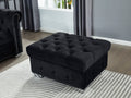 Reversible Sectional Sofa 4 Seater Oversized Convertible L Shaped Couch Velvet Sofa Couch Black Velvet 4 Seat