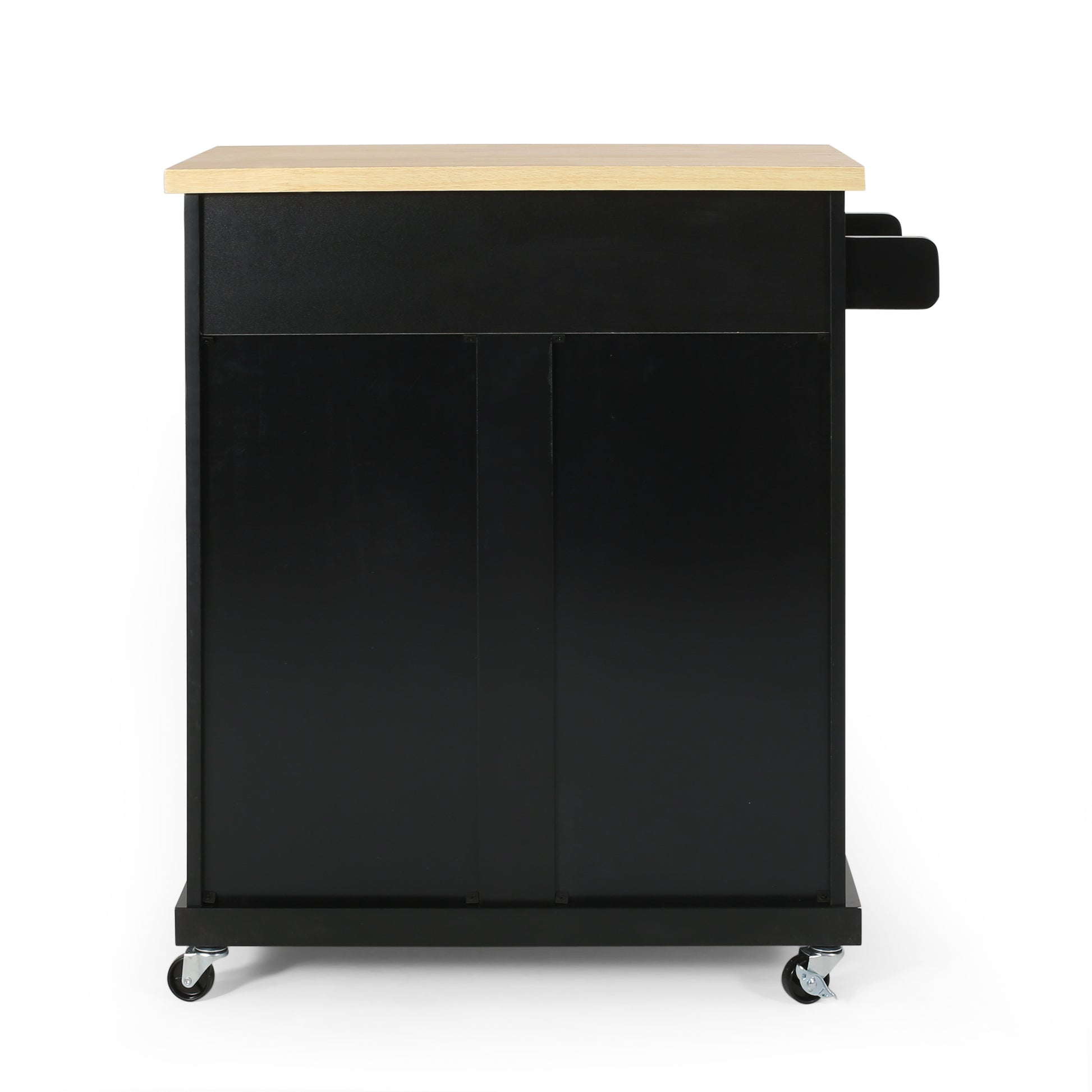 Kitchen Cart Black Wood