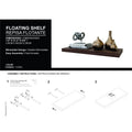 Cognac Floating Shelf 2 Or Less Cognac Floating Horizontal Primary Living Space Wood Wall Mounted Particle Board
