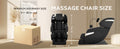 2024 Massage Chair Recliner With Zero Gravity With Full Body Air Pressure Black Pu Leather