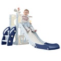 5 1 Toddler Slide Set, Freestanding Space Set With Slide, Kids Slide Playset Structure, Telescope And Basketball Hoop, Toy Storage Space, Kids Climbers Playground Blue 50 99 Lbs Cute 1 To 2 Years Hdpe Indoor & Outdoor Use