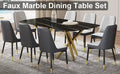 Large Modern Minimalist Rectangular Dining Table With 0.39 