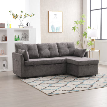 United Modular Sectional Sofa L Shaped Modular Couch With Reversible Chaise Modular Sofa Sectional Couch With Storage Seats Dark Gray Chenille 3 Seat