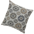 Contemporary Style Floral Designed Set Of 2 Throw Pillows, Gray Gray Polyester