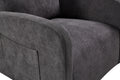 Swivel Upholstered Manual Recliner Chair Theater Recliner Sofa 360 Degree Nursery Glider Rocker For Living Room, Dark Coffee Dark Gray Primary Living Space American Design,American Traditional,Modern Fiber Foam Pads Chenille