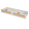 Full Size Murphy Bed With Large Drawers,White Full White Plywood