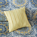 6 Piece Reversible Quilt Set With Throw Pillows Blue King Cal King Blue Cotton