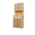Bamboo Tea Cabinet 1 2 Drawers Natural Bamboo