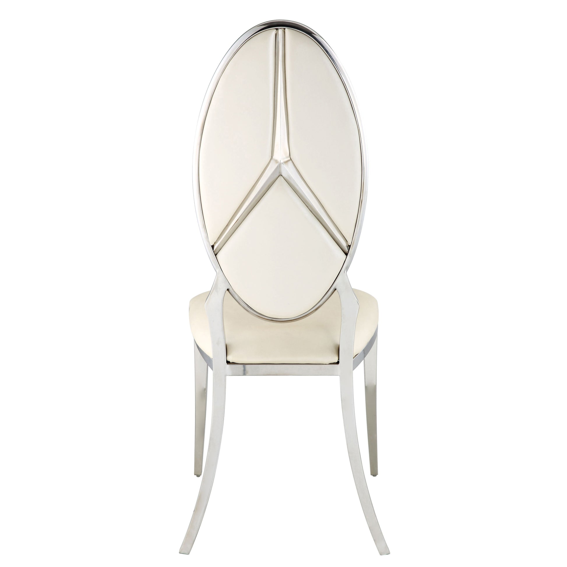 Beige And Antique White Oval Back Side Chairs Set Of 2 Beige Dining Room Set Of 2 Fabric Metal