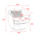 Upholstered Swivel Barrel Armchair With Storage Modern Living Room Side Chair For Bedroom Office Reading Spaces Pu Black Black Foam Upholstered