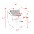 Upholstered Swivel Barrel Armchair With Storage Modern Living Room Side Chair For Bedroom Office Reading Spaces Pu Light Beige Light Beige Foam Upholstered
