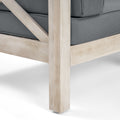 Brava X Back Seat, Light Grey Dark Grey Acacia Wood