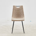 Black Leg And Beige Seat Chair,Set Of 4,Dining Chair,Coffee Chair Beige Metal