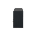 Mirod Stylish Tv Stand With Large Storage,Classic Design With Three Drawers And Spacious Surface,Minimalist Metal Handles,Versatile As Tv Console Or Side Cabinet Black 70 79 Inches Mdf