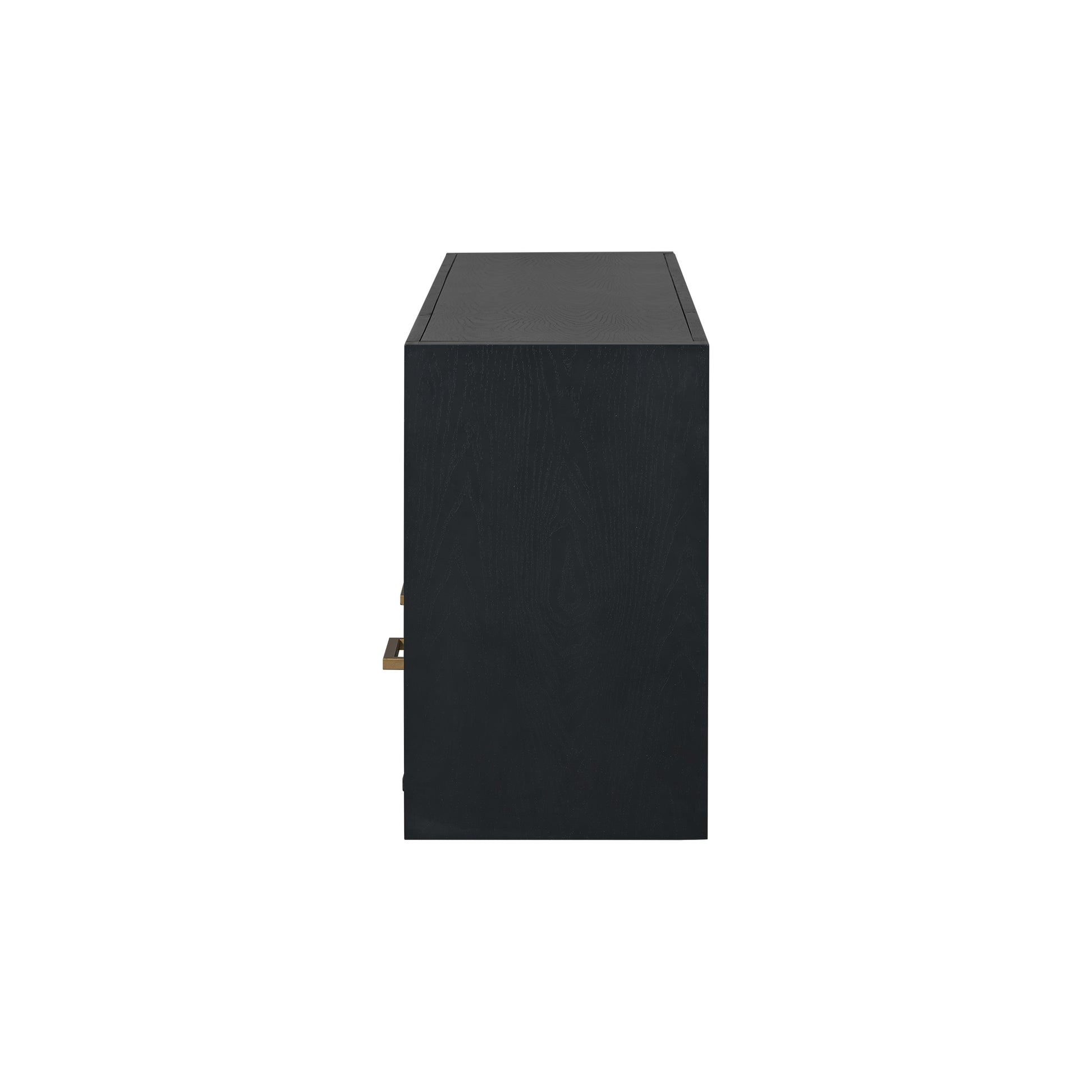 Mirod Stylish Tv Stand With Large Storage,Classic Design With Three Drawers And Spacious Surface,Minimalist Metal Handles,Versatile As Tv Console Or Side Cabinet Black 70 79 Inches Mdf