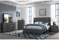 Aya Dark Grey Mirror Dark Gray Solid Wood Mdf