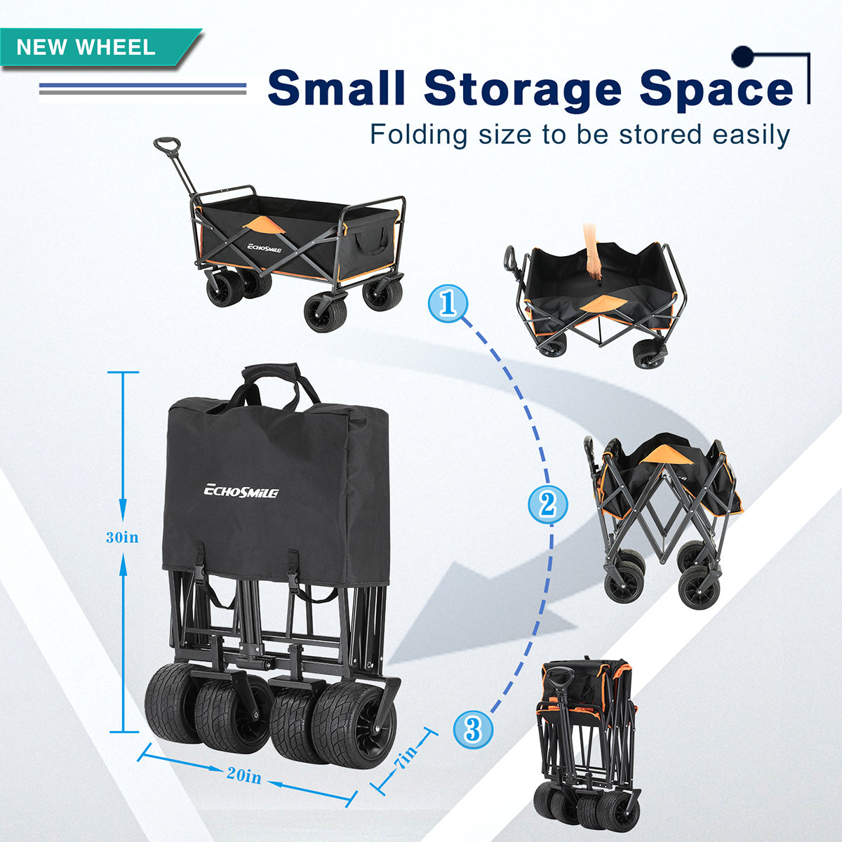 Black & Orange Folding Campers Black Gold Metal
