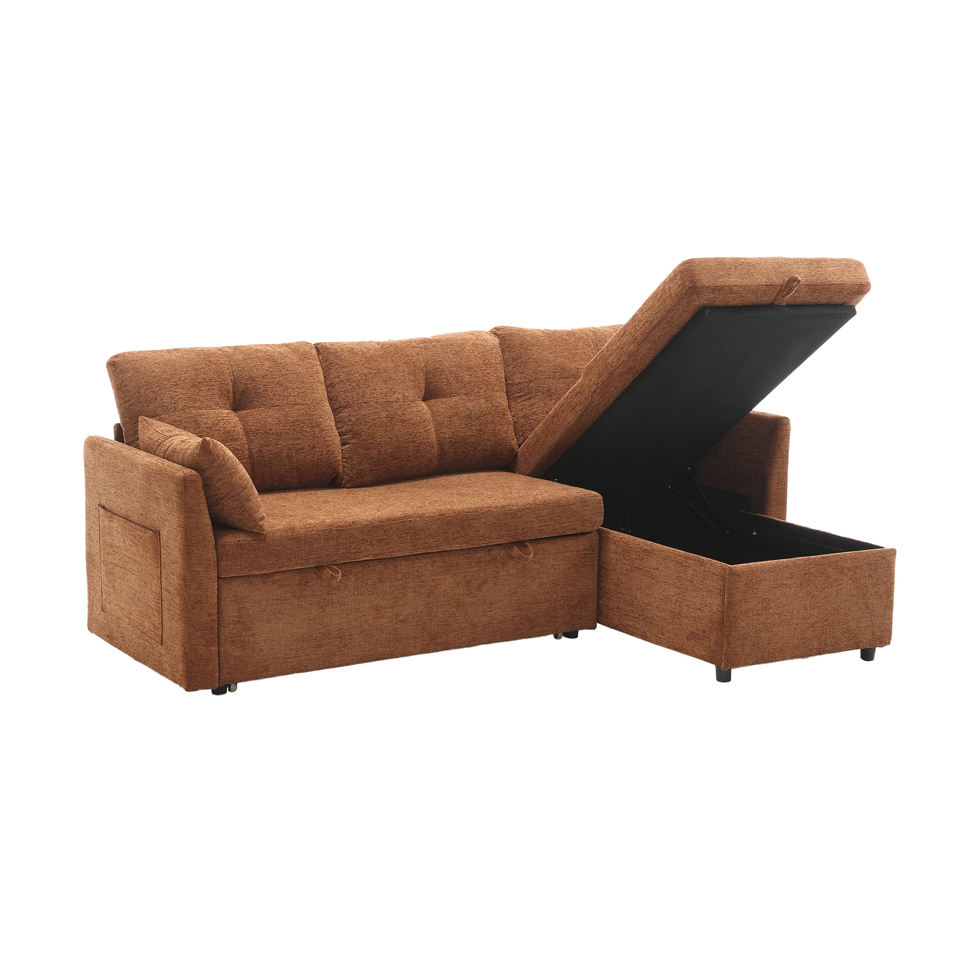 United Modular Sectional Sofa L Shaped Modular Couch With Reversible Chaise Modular Sofa Sectional Couch With Storage Seats Brown Chenille 3 Seat
