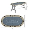 Soozier Poker Table Foldable, 70