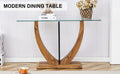 Modern Minimalist Rectangular Glass Table With 0.39 